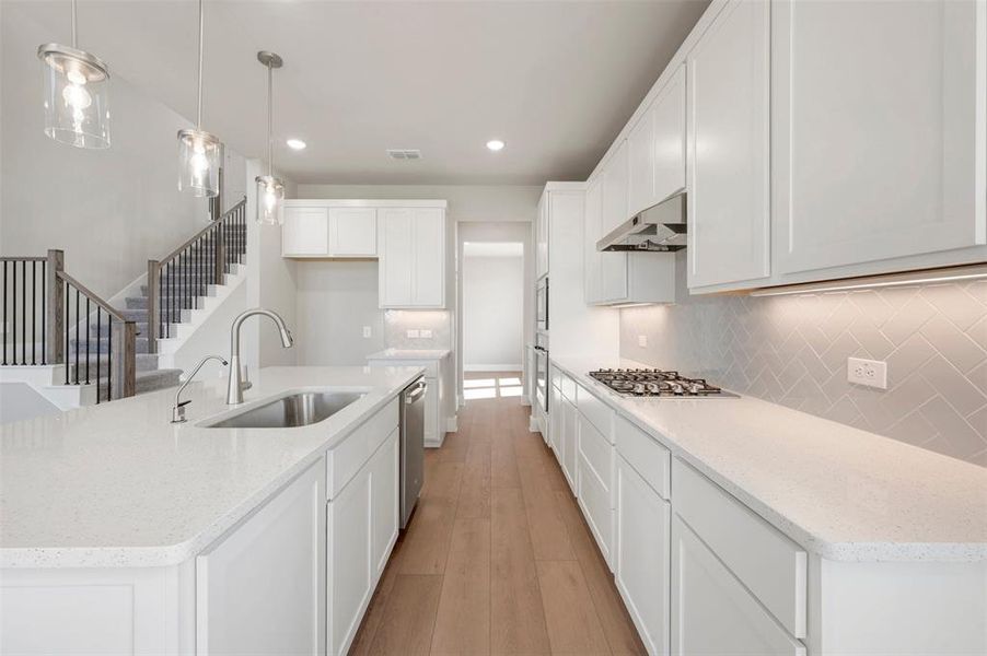 Furnished interior view inside a new home in Lily Creek at Sutton Fields, Aubrey (Image 8).