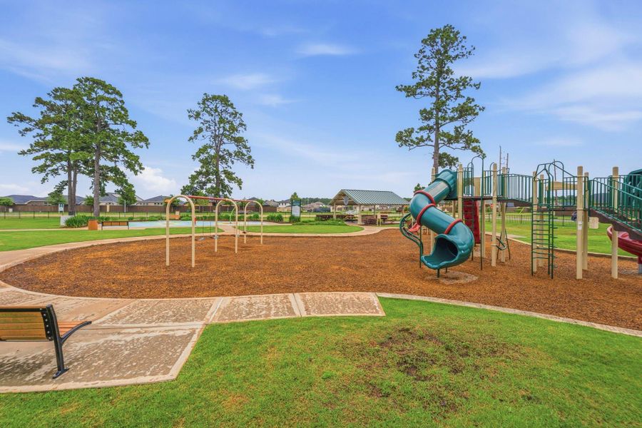 Spacious recreation areas and modern play equipment make this community amenity center a favorite for all ages. Spacious recreation areas and modern play equipment make this community amenity center a favorite for all ages.