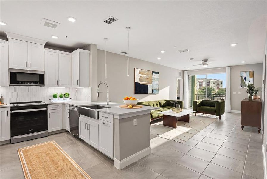 Furnished interior view inside a new home in Gatherings® of Lake Nona, Orlando (Image 4).