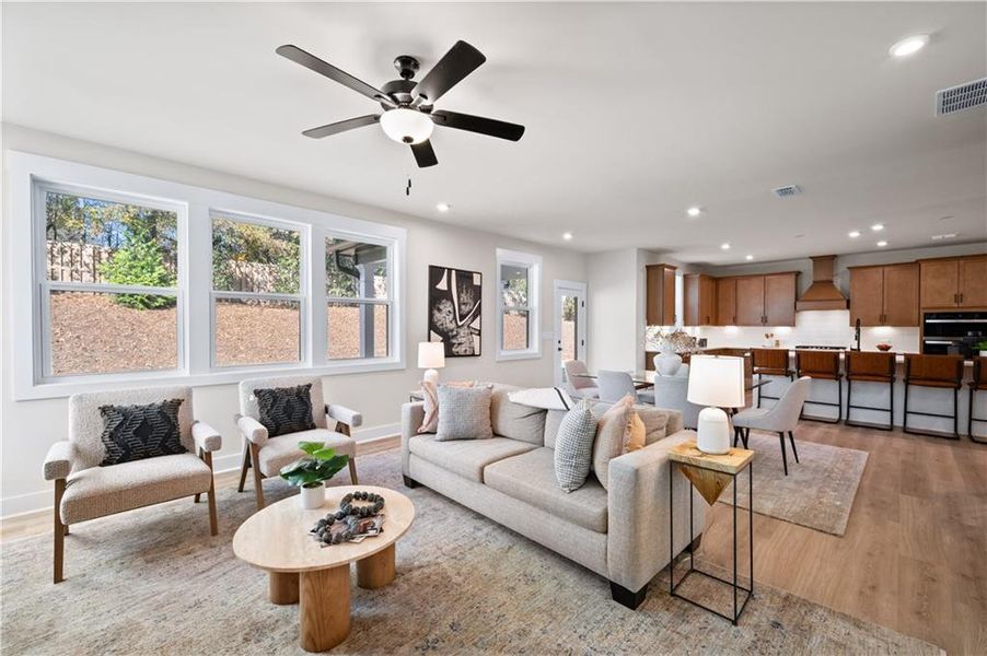 Furnished interior view inside a new home in The Paddocks at Doc Hughes, Buford (Image 33).