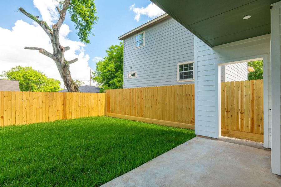 Exterior details and patio area of a home in , Houston (Image 25). Exterior details and patio area of a home in , Houston (Image 25).