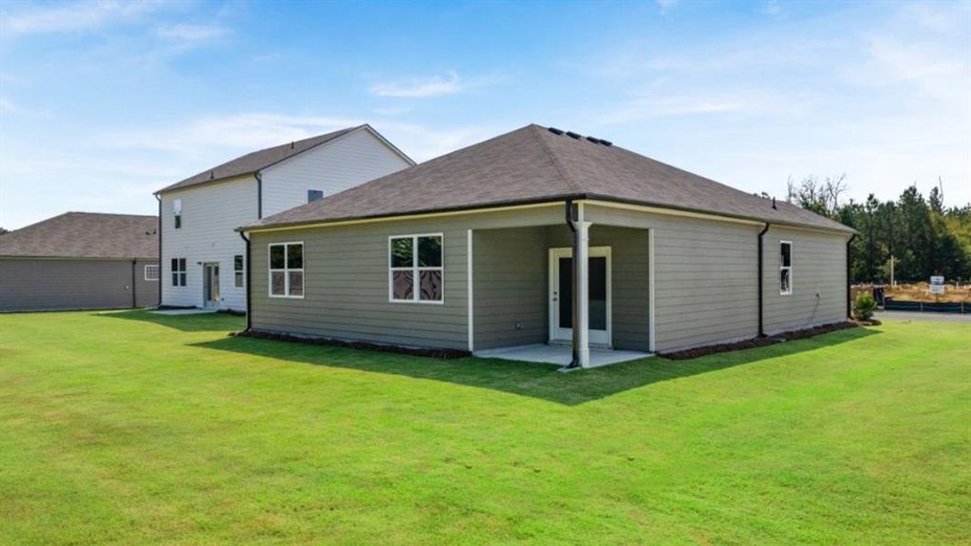 Exterior details and patio area of a home in Northberry, Rome (Image 4). Exterior details and patio area of a home in Northberry, Rome (Image 4).
