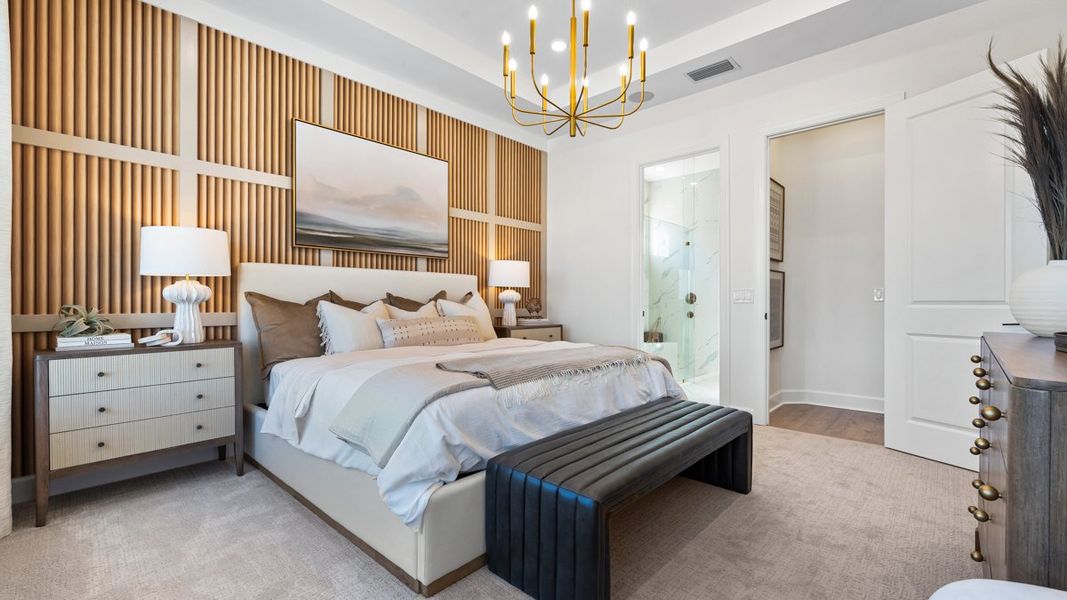 Furnished interior view inside a new home in Esplanade by the Islands, Naples (Image 18).