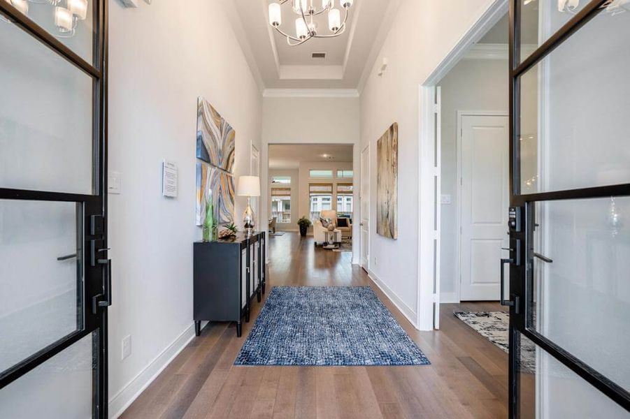 Representative furnished interior of a home built from the Raleigh 3530.3 by J. Patrick Homes in Jubilee 80′ Lots, Hockley (Image 10).