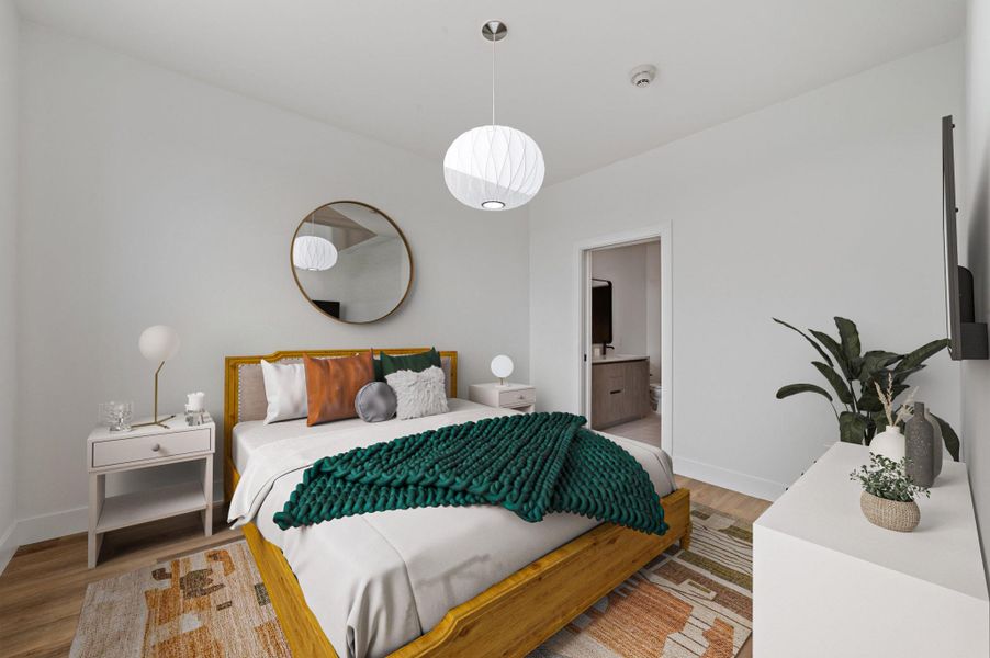 Room is virtually staged