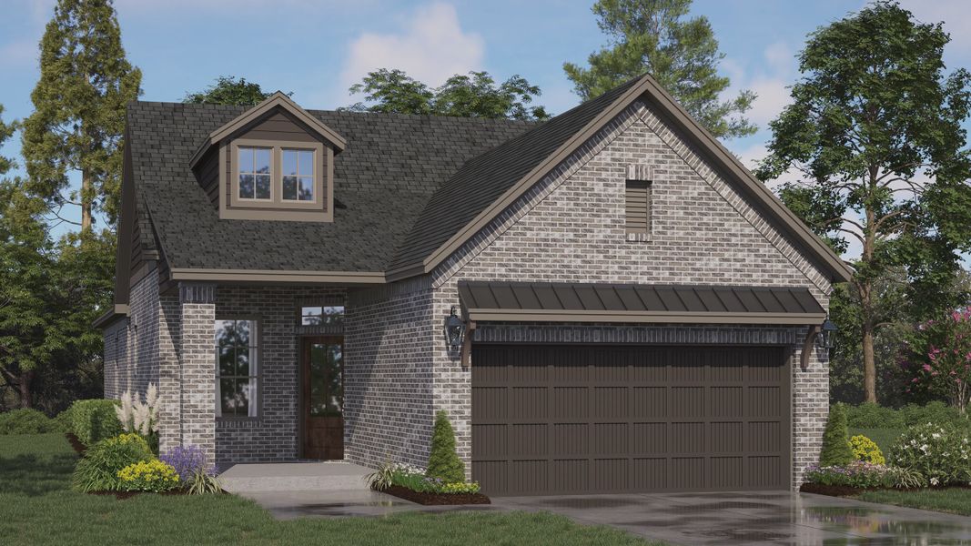 Representative exterior photo of a completed home built from the Athens by Chesmar Homes in Jordan Ranch 40's, Fulshear, TX (Image 2). Representative exterior photo of a completed home built from the Athens by Chesmar Homes in Jordan Ranch 40's, Fulshear, TX (Image 2).