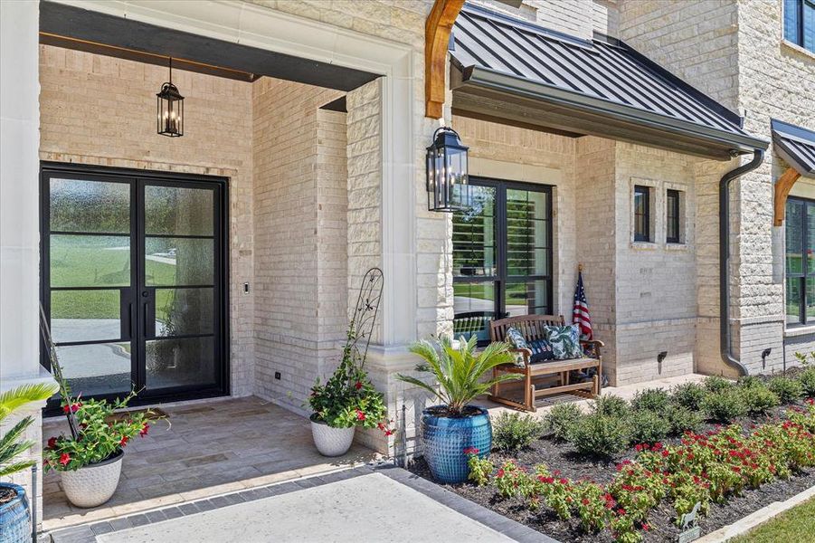 Exterior details and patio area of a home in , Heath (Image 3).