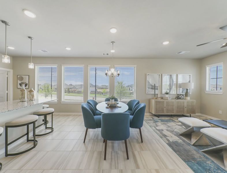 Representative furnished interior of a home built from the Springfield by Chesmar Homes in Sienna Courtyard, Missouri City (Image 4).