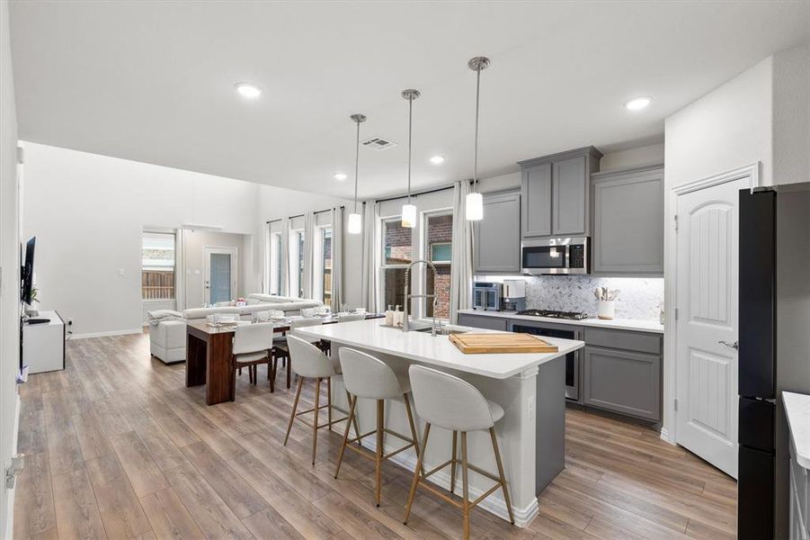 Furnished interior view inside a new home in Riverset, Garland (Image 5). Furnished interior view inside a new home in Riverset, Garland (Image 5).