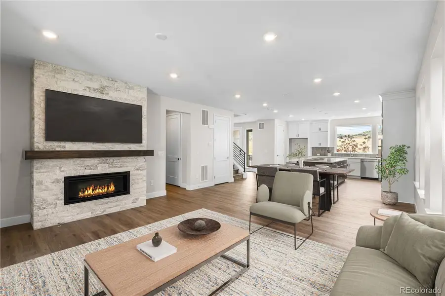 Furnished interior view inside a new home in Storytellers at Lyric, Lone Tree (Image 8).