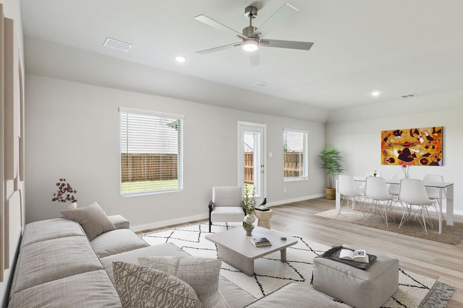 Living Room in the Harper home plan by Trophy Signature Homes – REPRESENTATIVE PHOTO