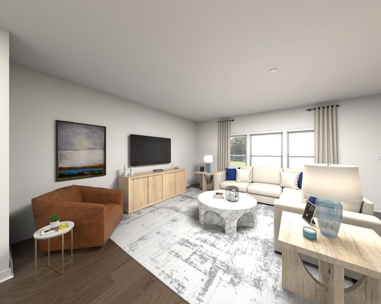 Furnished interior view inside a new home in Greystone - Vista Townhomes, Smyrna (Image 5).