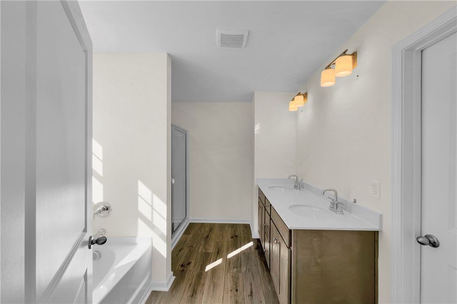 Furnished interior view inside a new home in Brownstone Park, Easley (Image 9). Furnished interior view inside a new home in Brownstone Park, Easley (Image 9).