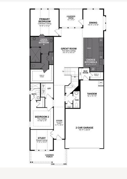 2D floor plan layout of this home in Ellwood, Iowa Colony, TX (Image 3).