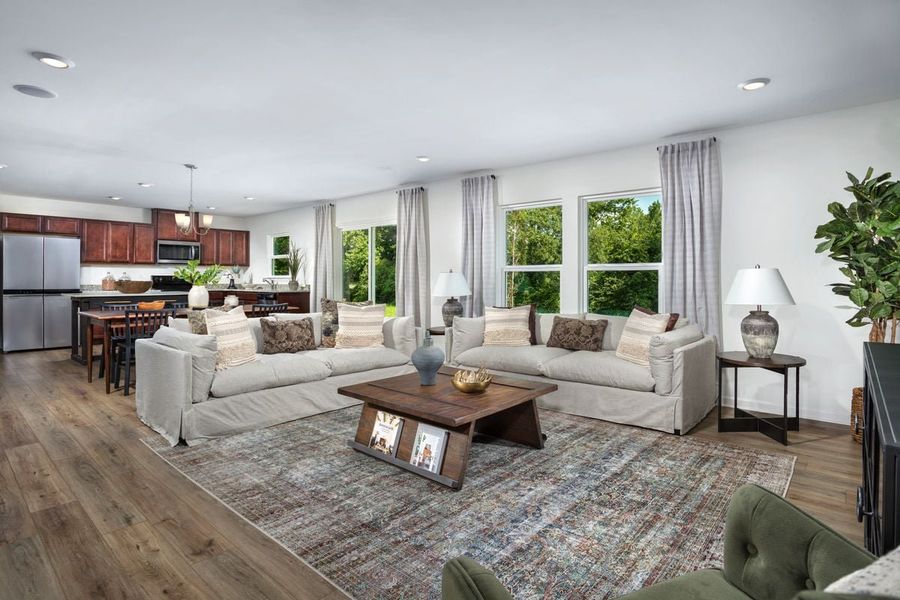 Representative furnished interior of a home built from the Plan 1773 Modeled by KB Home in Birchwood Trails, Fuquay Varina (Image 4).