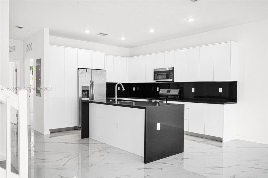 Furnished interior view inside a new home in , Miami (Image 6).