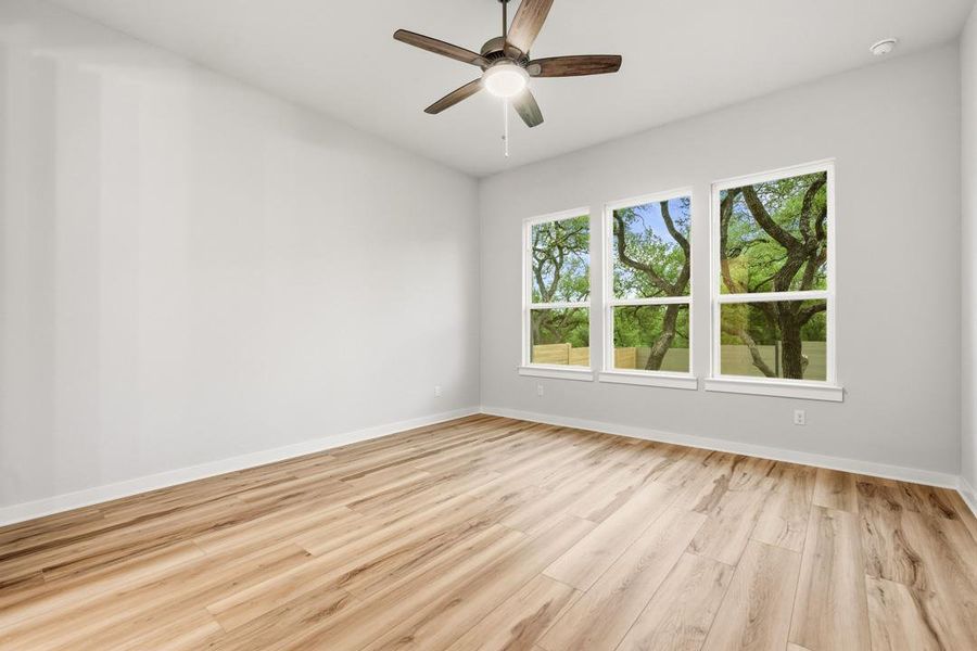 Spacious, unfurnished interior of a new home in Wolf Ranch, Georgetown (Image 34). Spacious, unfurnished interior of a new home in Wolf Ranch, Georgetown (Image 34).