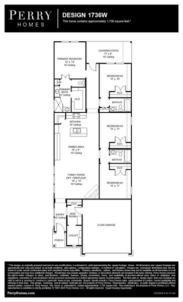 2D floor plan layout of this home in Woodhavyn, Magnolia, TX (Image 2).