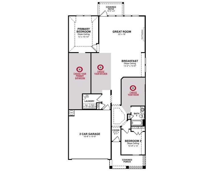 2D floor plan layout for the Reflection by Beazer Homes in Meridiana, Manvel, TX (Image 4).