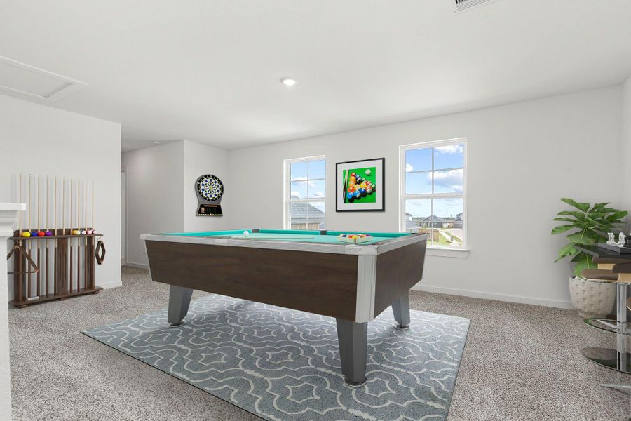 Furnished interior view inside a new home in Tamarron, Fulshear (Image 15).
