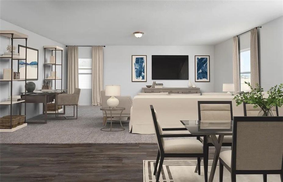 Furnished interior view inside a new home in Silverton, Dacula (Image 4). Furnished interior view inside a new home in Silverton, Dacula (Image 4).