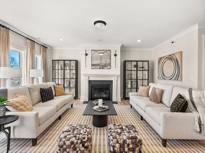 Representative furnished interior of a home built from the Riley by True Homes in Wendell Springs, Wendell (Image 8).