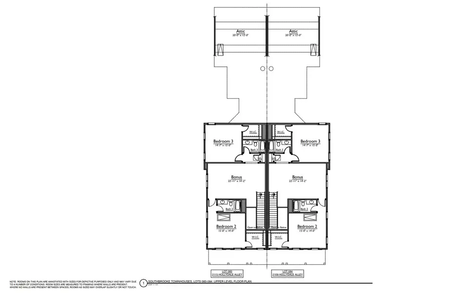 2D floor plan layout of this home in Southbrooke, Franklin, TN (Image 3).