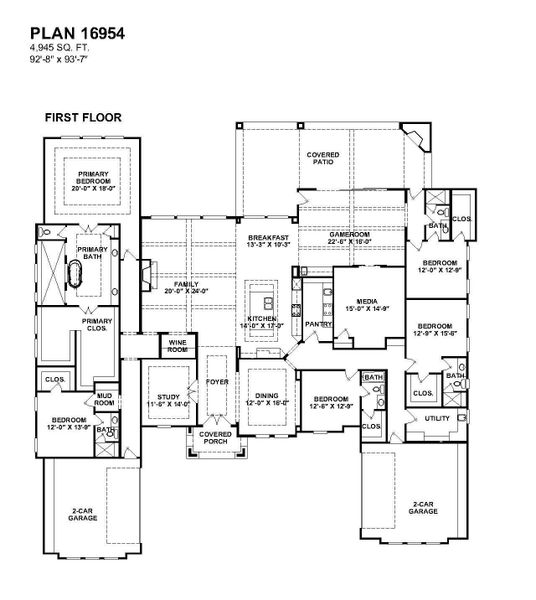 2D floor plan layout of this home in Weston Lakes, Fulshear, TX (Image 3). 2D floor plan layout of this home in Weston Lakes, Fulshear, TX (Image 3).