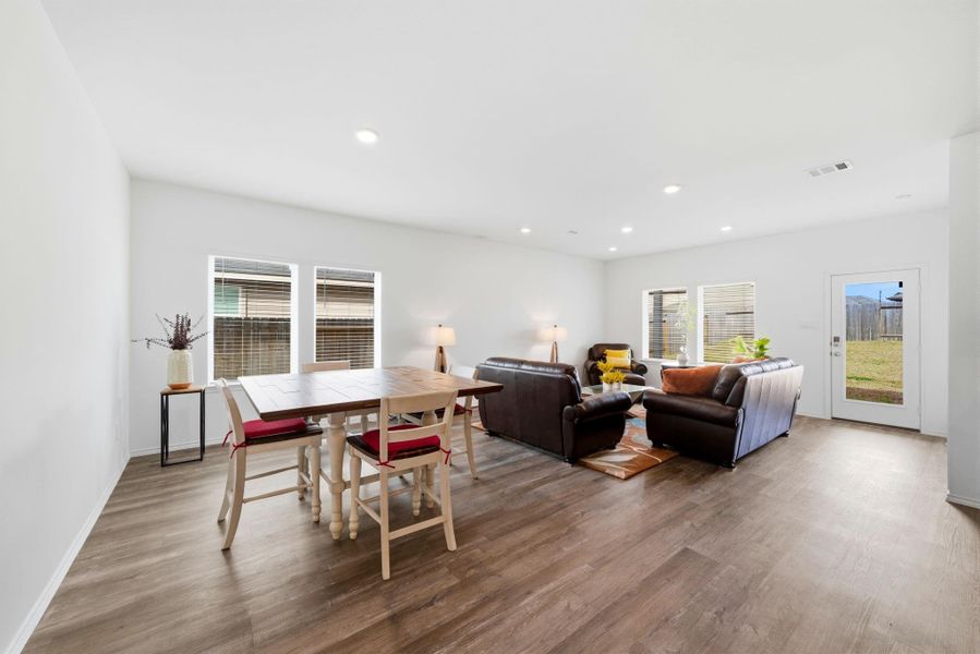 Sunlit open-plan living and dining, flowing straight to the backyard for effortless entertaining and everyday relaxation.