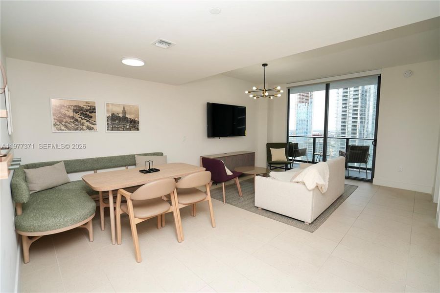 Furnished interior view inside a new home in , Miami (Image 12).