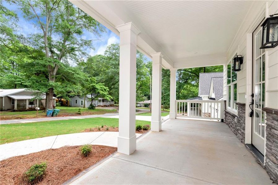 Exterior details and patio area of a home in , Commerce (Image 31).