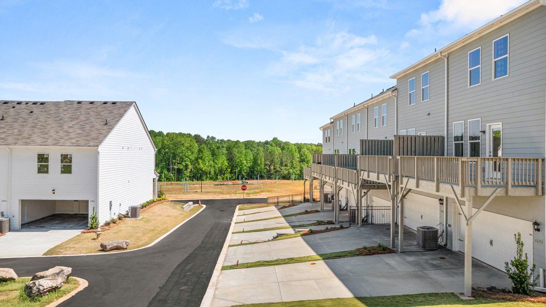 Representative exterior photo of a completed home built from the ADDINGTON by D.R. Horton in Waypoint, Flowery Branch, GA (Image 23).
