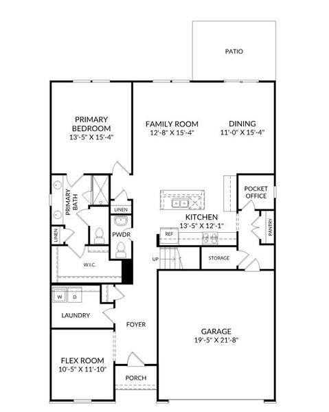 2D floor plan layout of this home in Belgrave, Lexington, SC (Image 3).