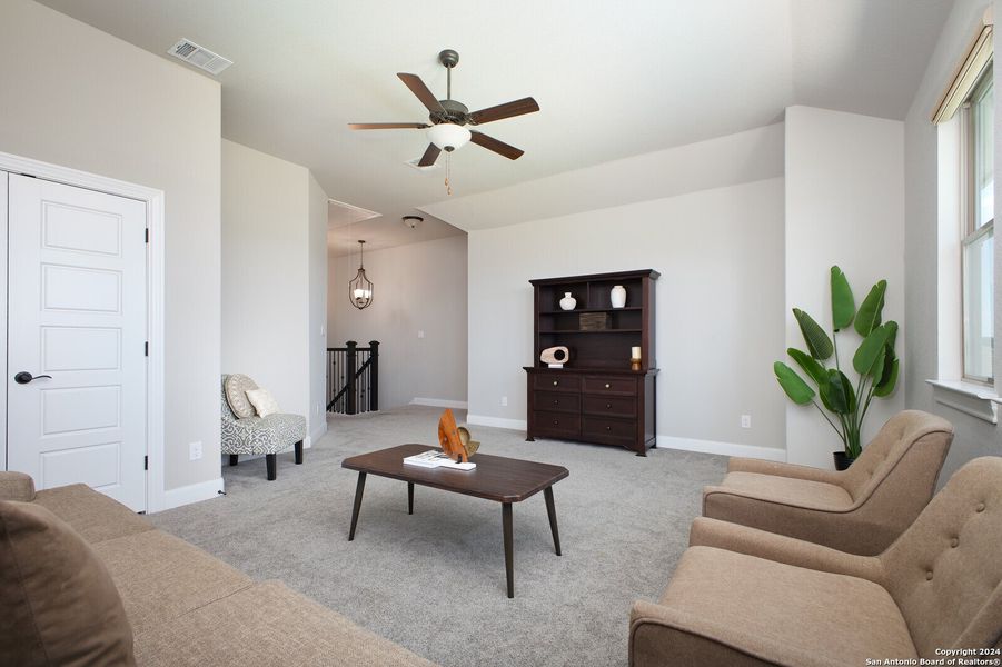 Representative furnished interior of a home built from the The Malta by Whitestone Custom Homes in Johnson Ranch, Bulverde (Image 28).