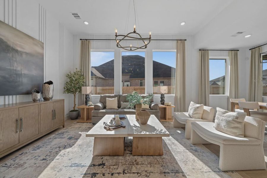 Representative furnished interior of a home built from the Bonneville by Chesmar Homes in Meridiana 50's and 60's, Manvel (Image 16).