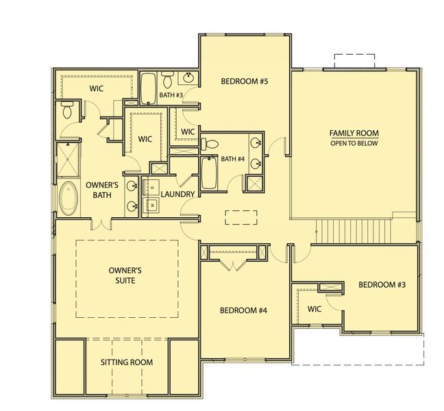 2D floor plan layout for the Parker by Kerley Family Homes in The Estates at Hurricane Pointe, Douglasville, GA (Image 4).