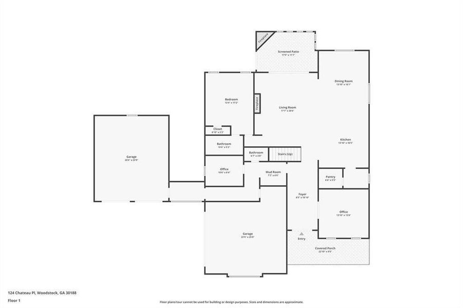 2D floor plan layout of this home in , Woodstock, GA (Image 6).
