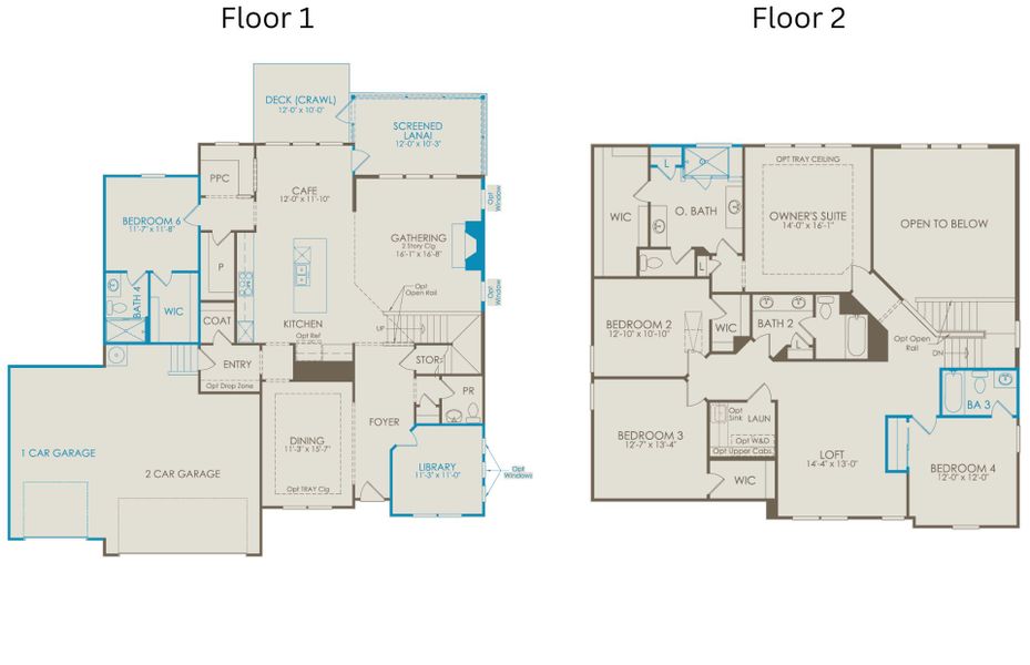 2D floor plan layout of this home in Everbrook, Angier, NC (Image 4).