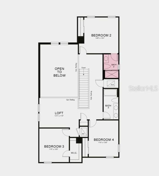 2D floor plan layout of this home in Firethorn, Parrish, FL (Image 3).