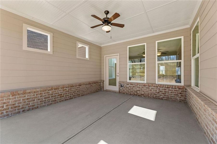Exterior details and patio area of a home in Cooper's Walk, Loganville (Image 3). Exterior details and patio area of a home in Cooper's Walk, Loganville (Image 3).