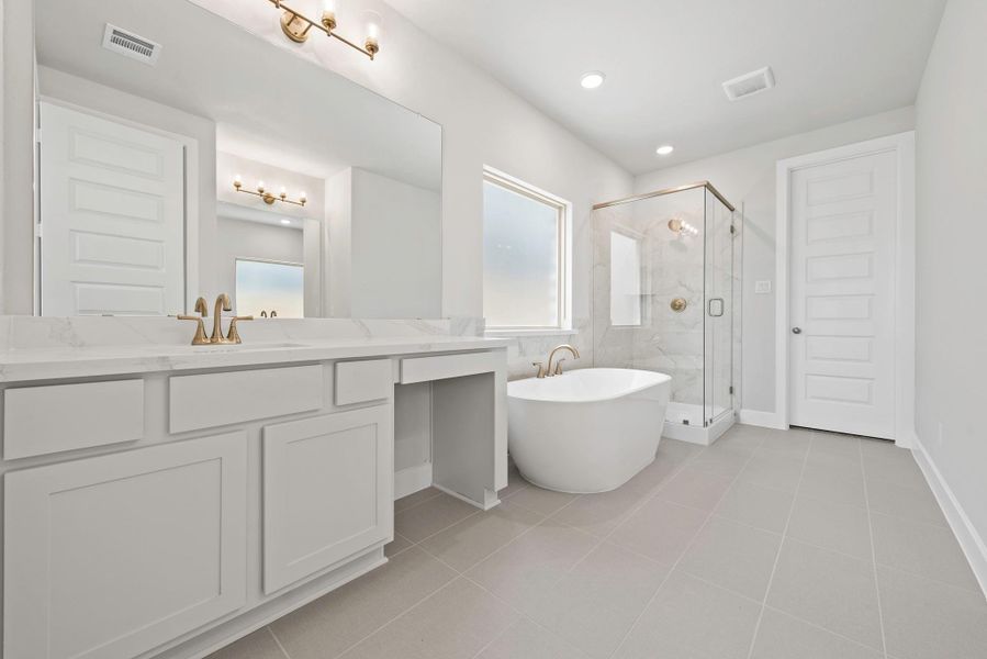 Furnished interior view inside a new home in The Trails, New Caney (Image 4).