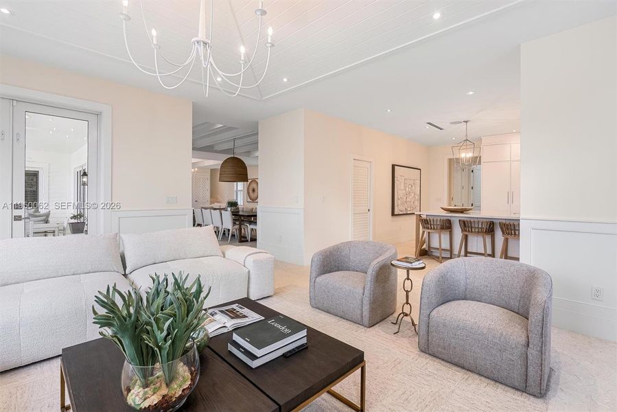 Furnished interior view inside a new home in , Islamorada, Village of Islands (Image 48).