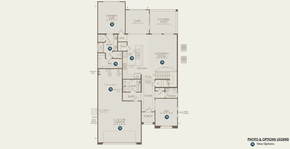 2D floor plan layout of this home in Upper Canyon, Phoenix, AZ (Image 3).