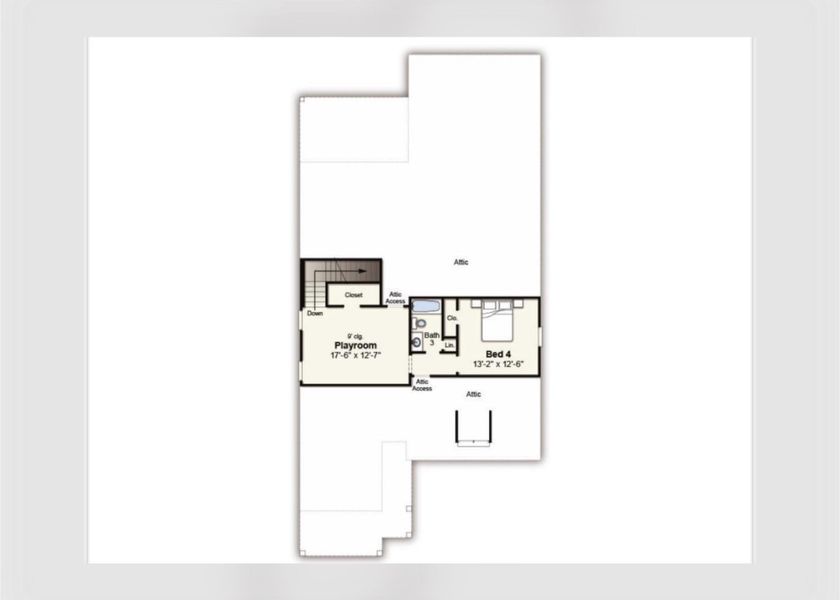 2D floor plan layout of this home in Lockwood, Collierville, TN (Image 5).
