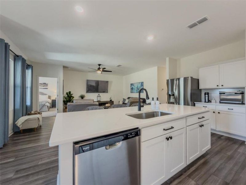 Furnished interior view inside a new home in Bentwater, Hoschton (Image 16). Furnished interior view inside a new home in Bentwater, Hoschton (Image 16).