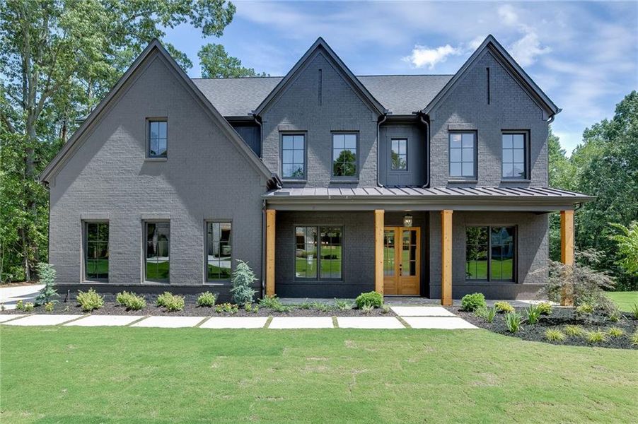 Front exterior of a new home in , Buford, GA, highlighting curb appeal (Image 35).