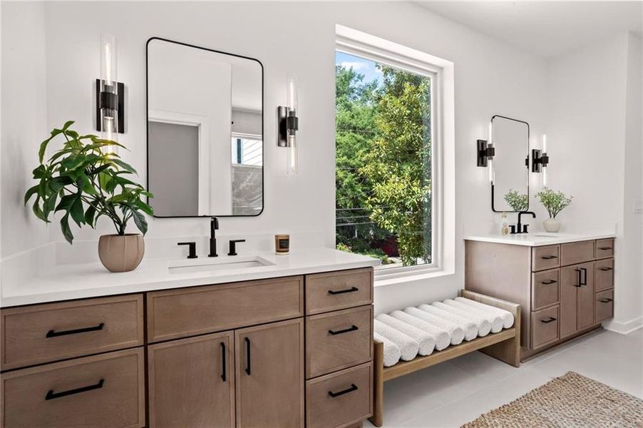 Furnished interior view inside a new home in , Atlanta (Image 16).