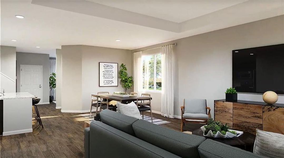 Furnished interior view inside a new home in Deer Creek, Fort Worth (Image 9). Furnished interior view inside a new home in Deer Creek, Fort Worth (Image 9).