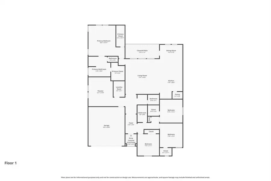 2D floor plan layout of this home in Heartland, Heartland, TX (Image 4).