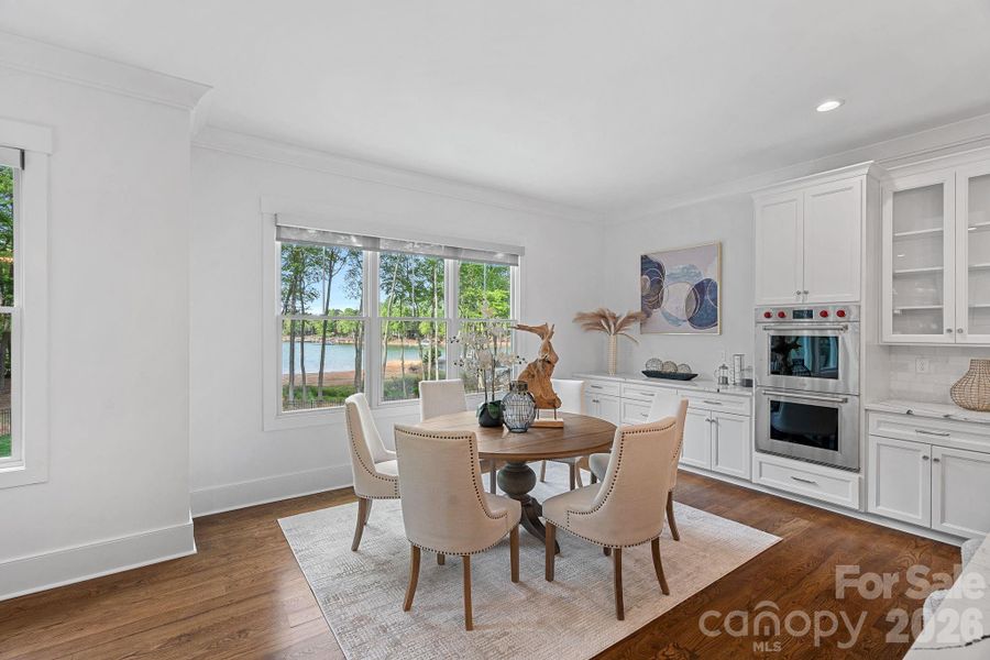 Breakfast area with built-ins.